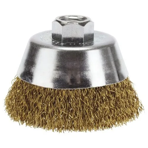 Perie sarma cupa Lessmann Ø60mm, sarma fina placata cu alama