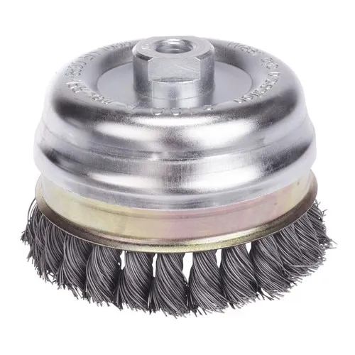 Perie sarma cupa Lessmann Ø80mm, sarma dura de otel