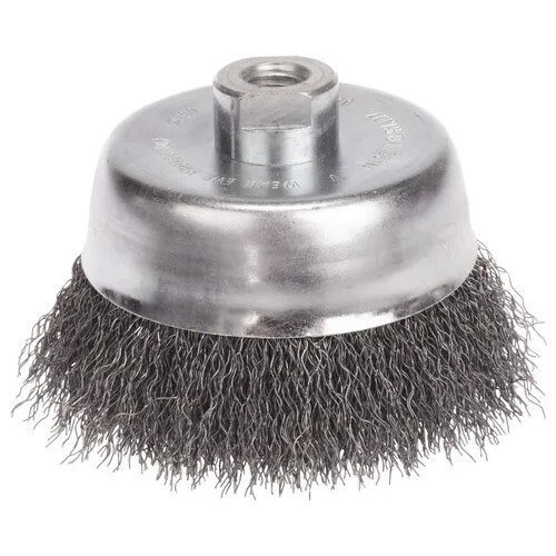 Perie sarma cupa Lessmann Ø80mm, sarma fina de otel