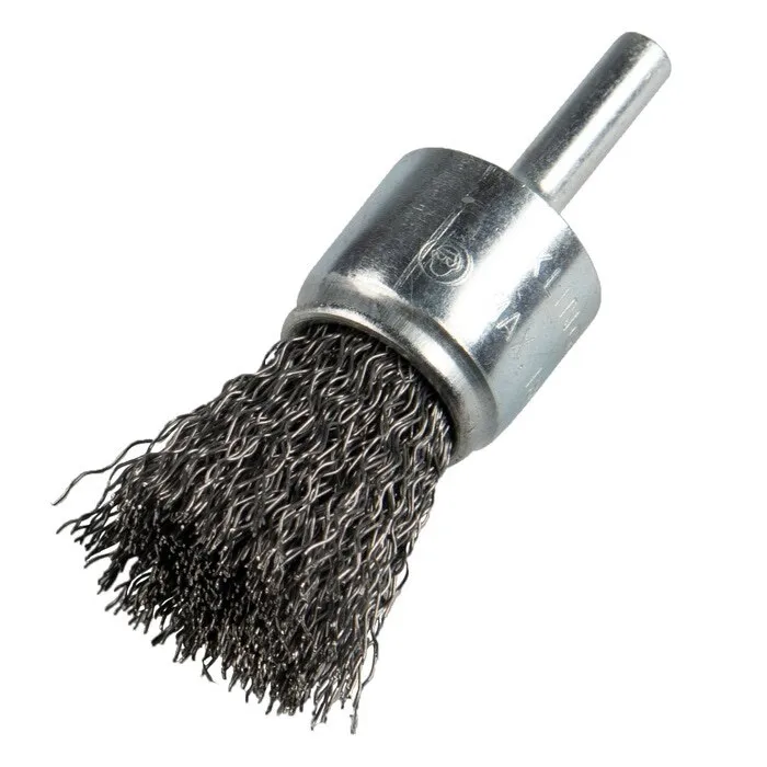 Perie tip pensula, cu tija, pentru inox / lemn / otel / plastic, Klingspor BPS 600 W, diametru 12 mm