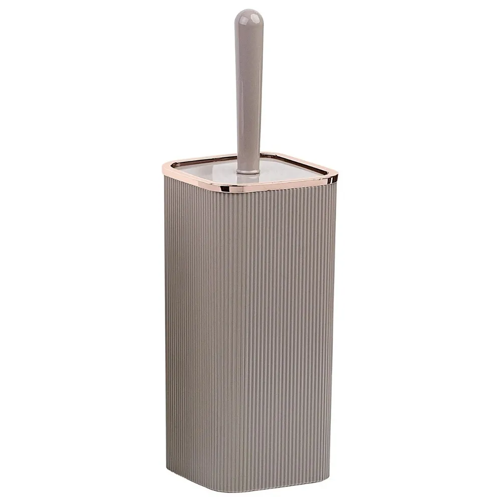 Perie WC Okyanus Home Diva OKY-506-2, montaj stativ, polistiren + ABS, finisaj maro + auriu, 10.2 x 10.2 x 34.2 cm