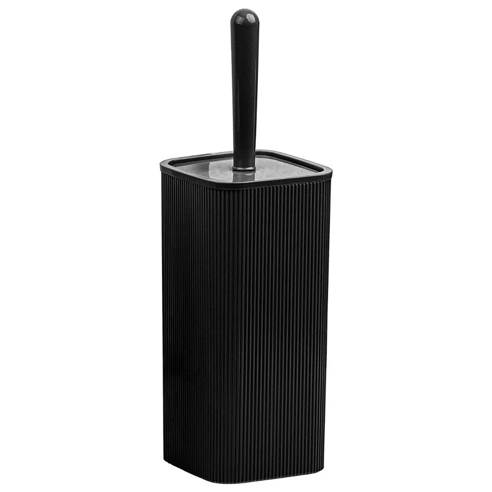Perie WC Okyanus Home Diva OKY-506, montaj stativ, polistiren + ABS, finisaj negru, 10.2 x 10.2 x 34.2 cm