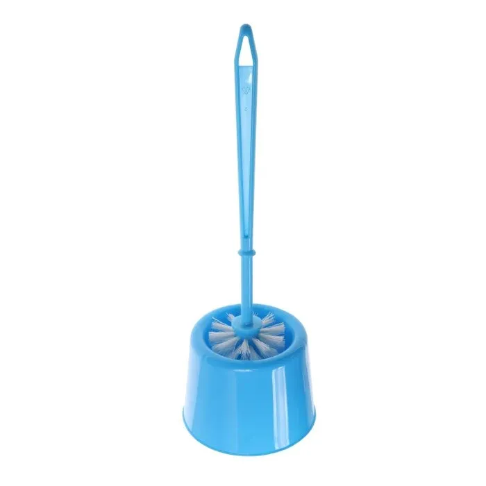Perie WC Tina SZ-147, plastic, alb / bleu / bej