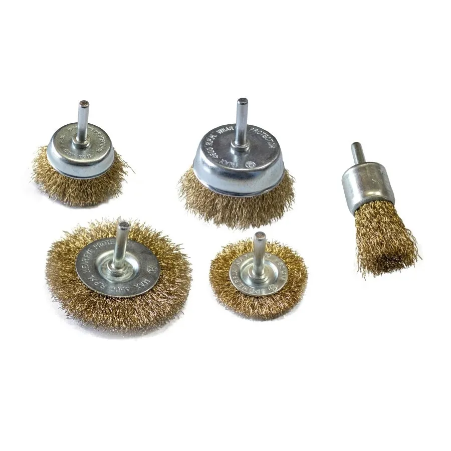 Perii cu tija pentru slefuire si decapare, pentru bormasina, Lumytools LT06983, 50 - 75 mm, set 5 bucati