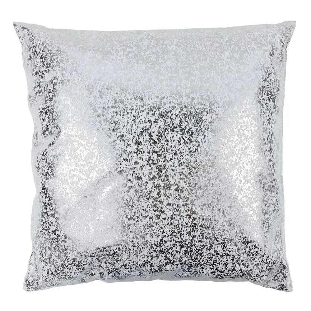 Perna decorativa, Caressa, TL062147, poliester, argintiu, 45 x 45 cm