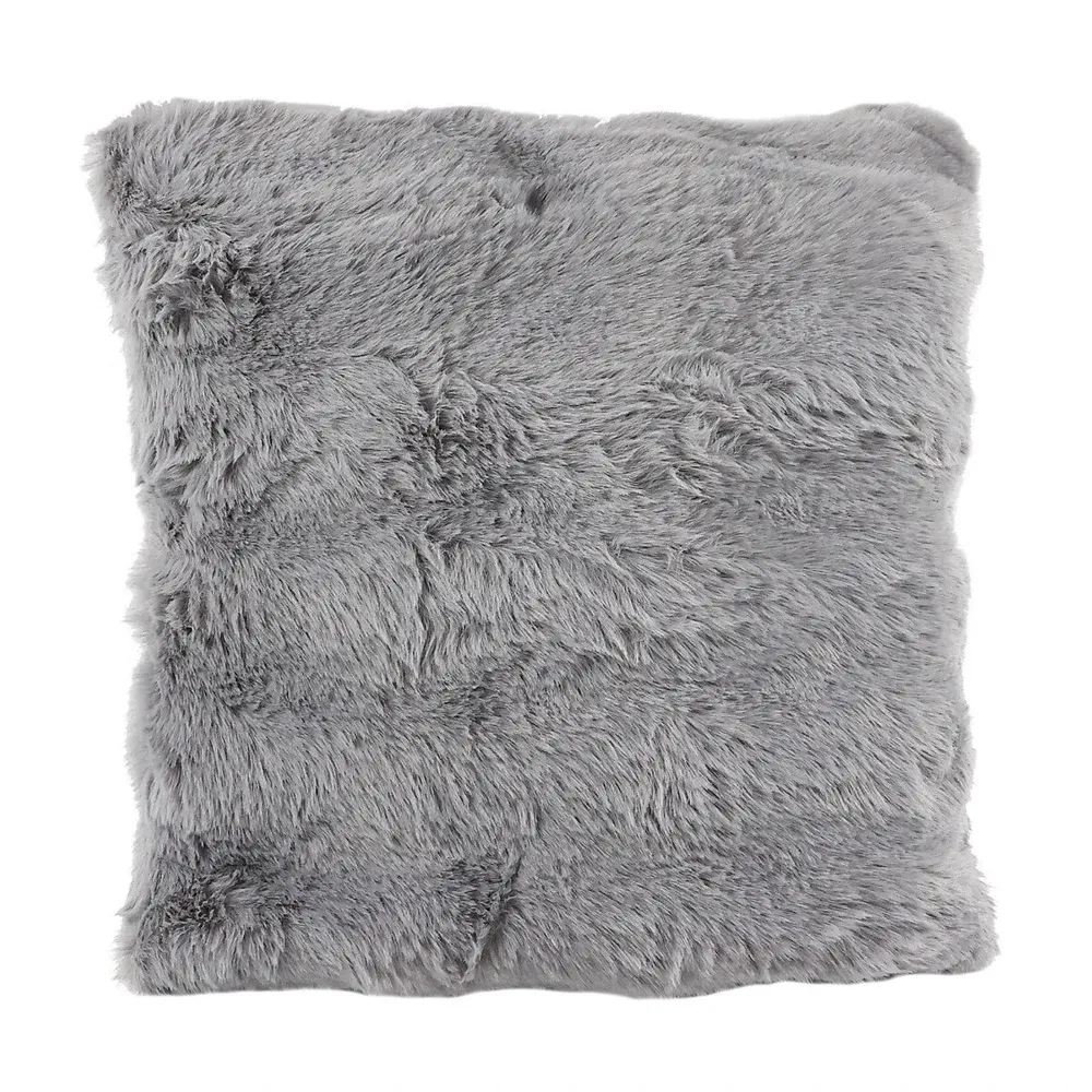 Perna decorativa, Caressa, TLDDM006B-GY, poliester, gri, 45 x 45 cm