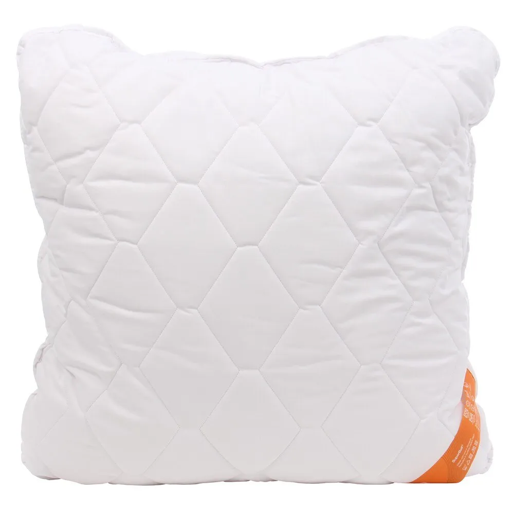 Perna pentru dormit IS0553, Matlasata, Fibra poliester siliconizata si bumbac, 70 x 70 cm, Alb