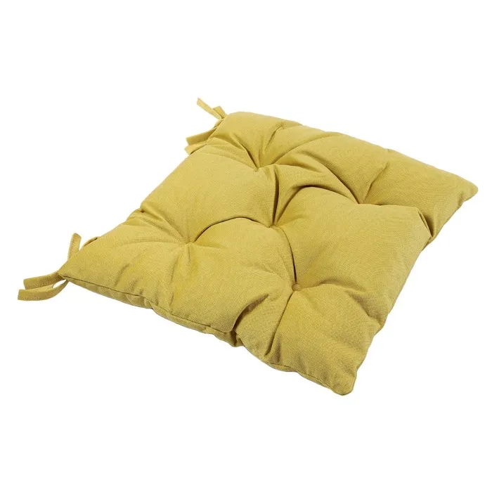 Perna scaun Hazan 152, poliester + fibra poliester siliconizata, galben mustar, 43 x 43 cm — imaginea 3