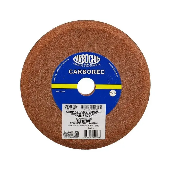 Piatra abraziva Carbochim, 150x10x20mm, pentru ascutit otel, granulatie 60