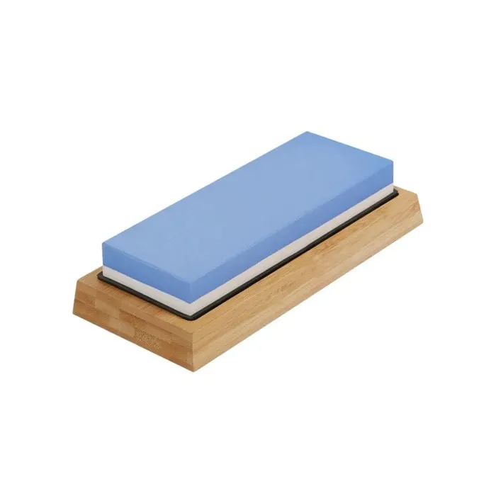 Piatra pentru ascutit cutite, PR010, albastru + alb, 18 x 6 x 2.8 cm