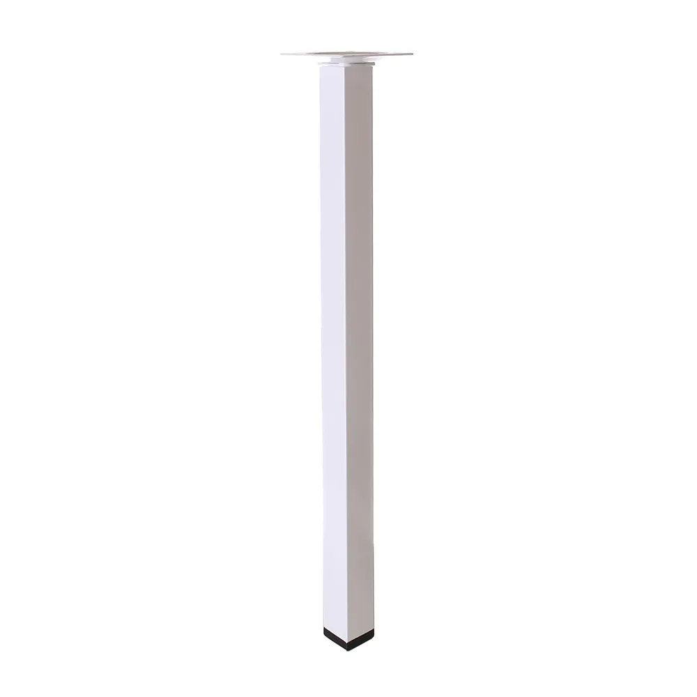 Picior mobila, 25 x 25 mm, H 200 mm, otel inoxidabil, alb, mat