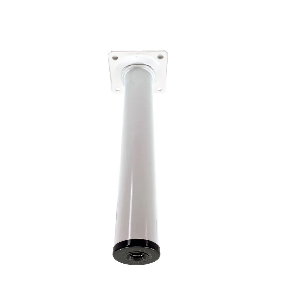 Picior mobila, Ø 30 mm, H 150 mm, otel inoxidabil, alb, mat