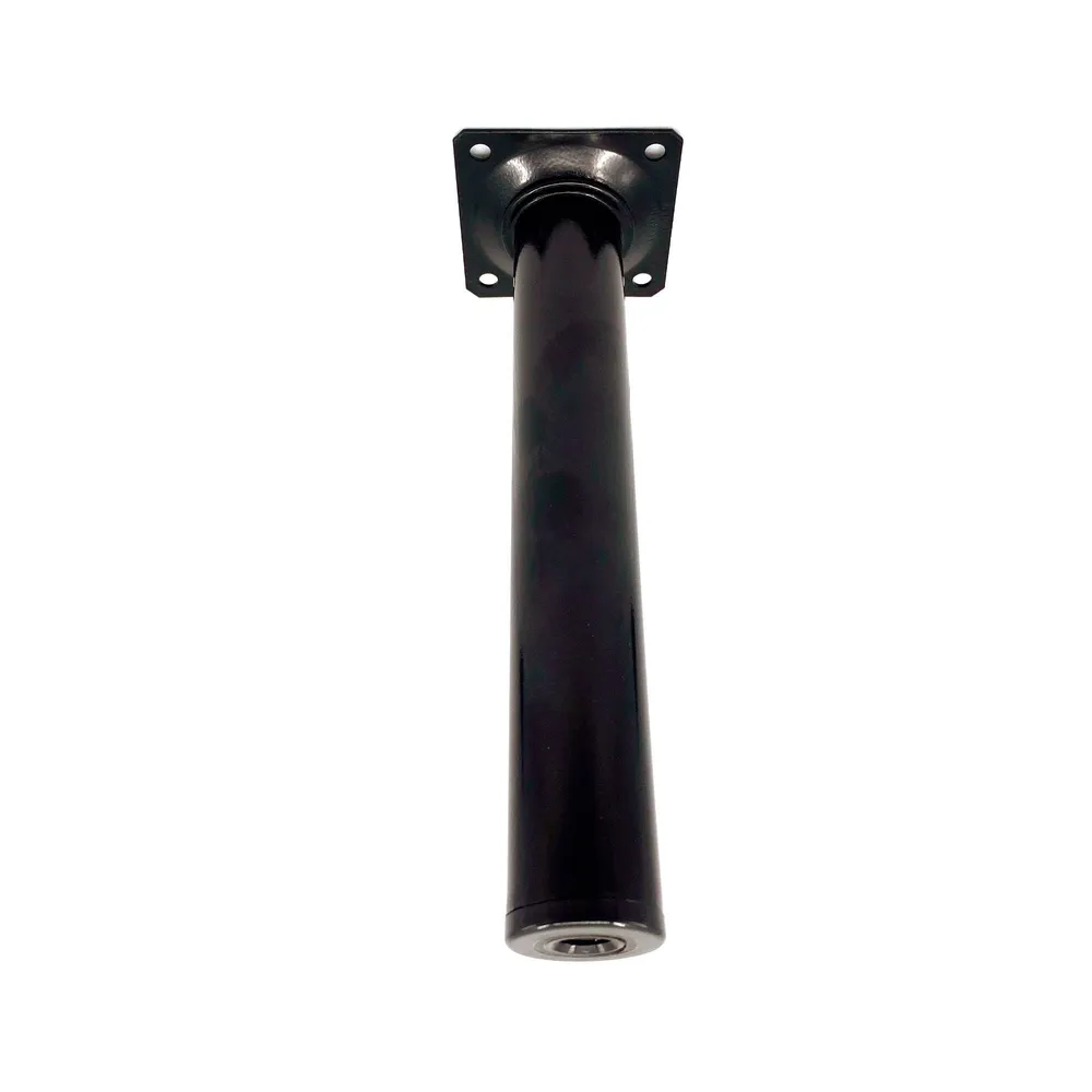 Picior mobila, Ø 30 mm, H 150 mm, otel inoxidabil, negru, mat