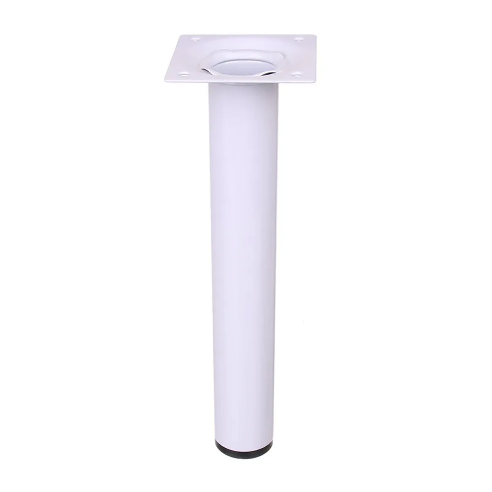 Picior mobila, Ø 30 mm, H 200 mm, otel inoxidabil, alb, lucios