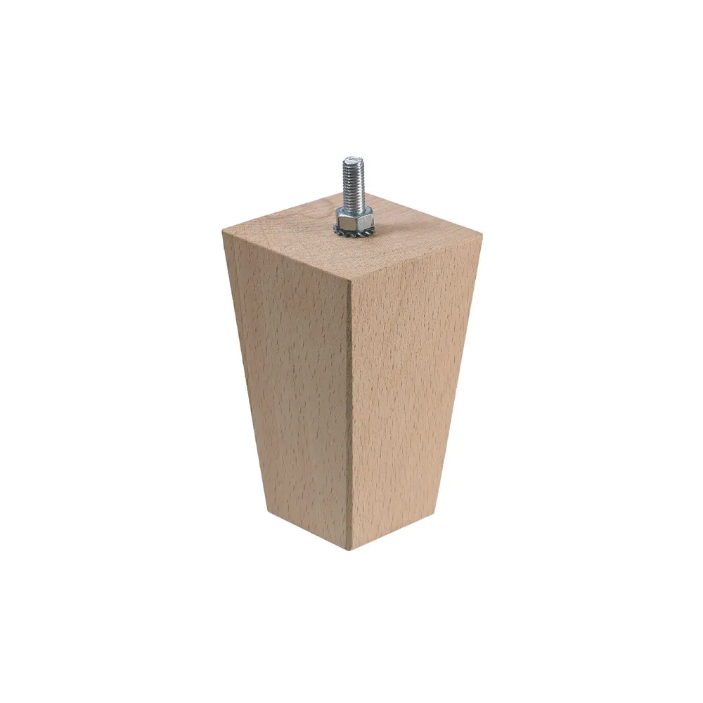 Picior mobila, 70 x 70 mm, H 120 mm, lemn brut