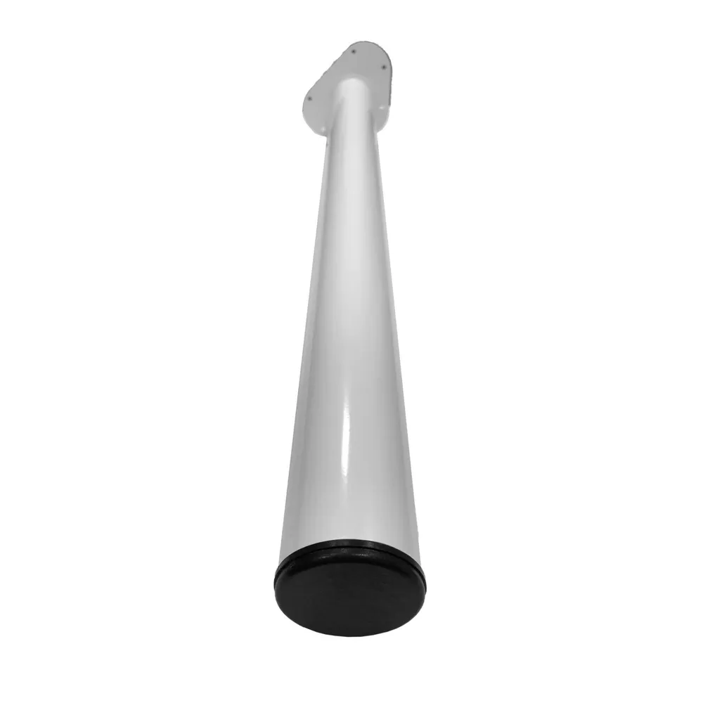 Picior mobila, pentru masa, Ø 60 mm, H 800 mm, otel inoxidabil, alb, lucios