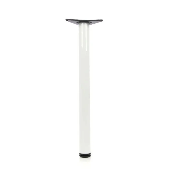 Picior mobila, pentru masa, reglabil, metalic, alb, rotund, 870 mm, set 4 bucati