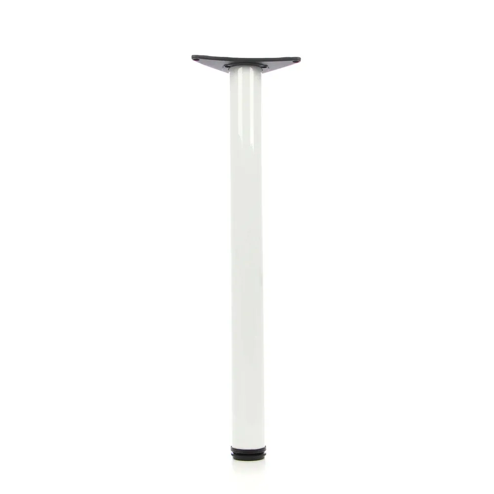 Picior mobila, pentru masa, reglabil, metalic, alb, rotund, 870 mm, set 4 bucati