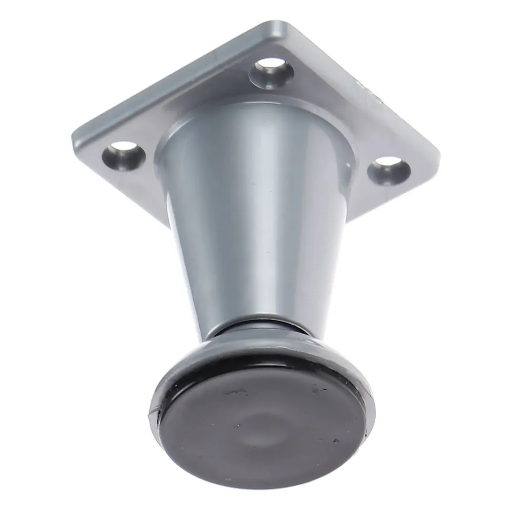 Picior mobila reglabil din plastic argintiu 60 mm, set 4 bucati