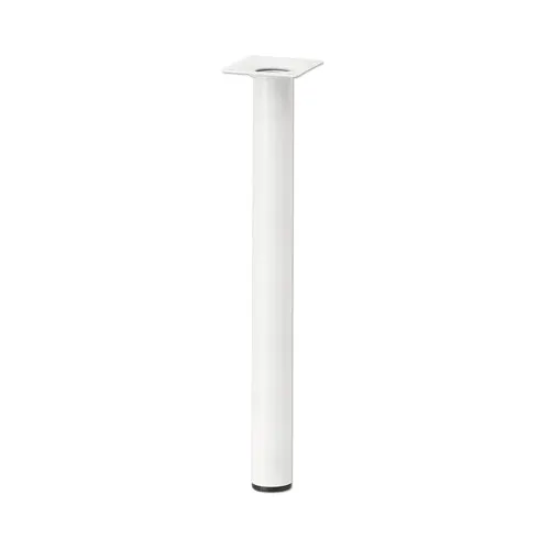 Picior mobila rotund Tarrox, 30x500mm, alb, metalic