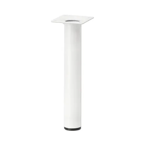 Picior mobila rotund Tarrox, otel, alb, 30x100mm