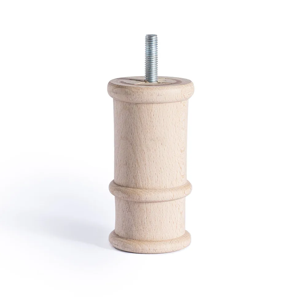 Picior mobila Terragona, Ø 51 mm, H 100 mm, lemn brut