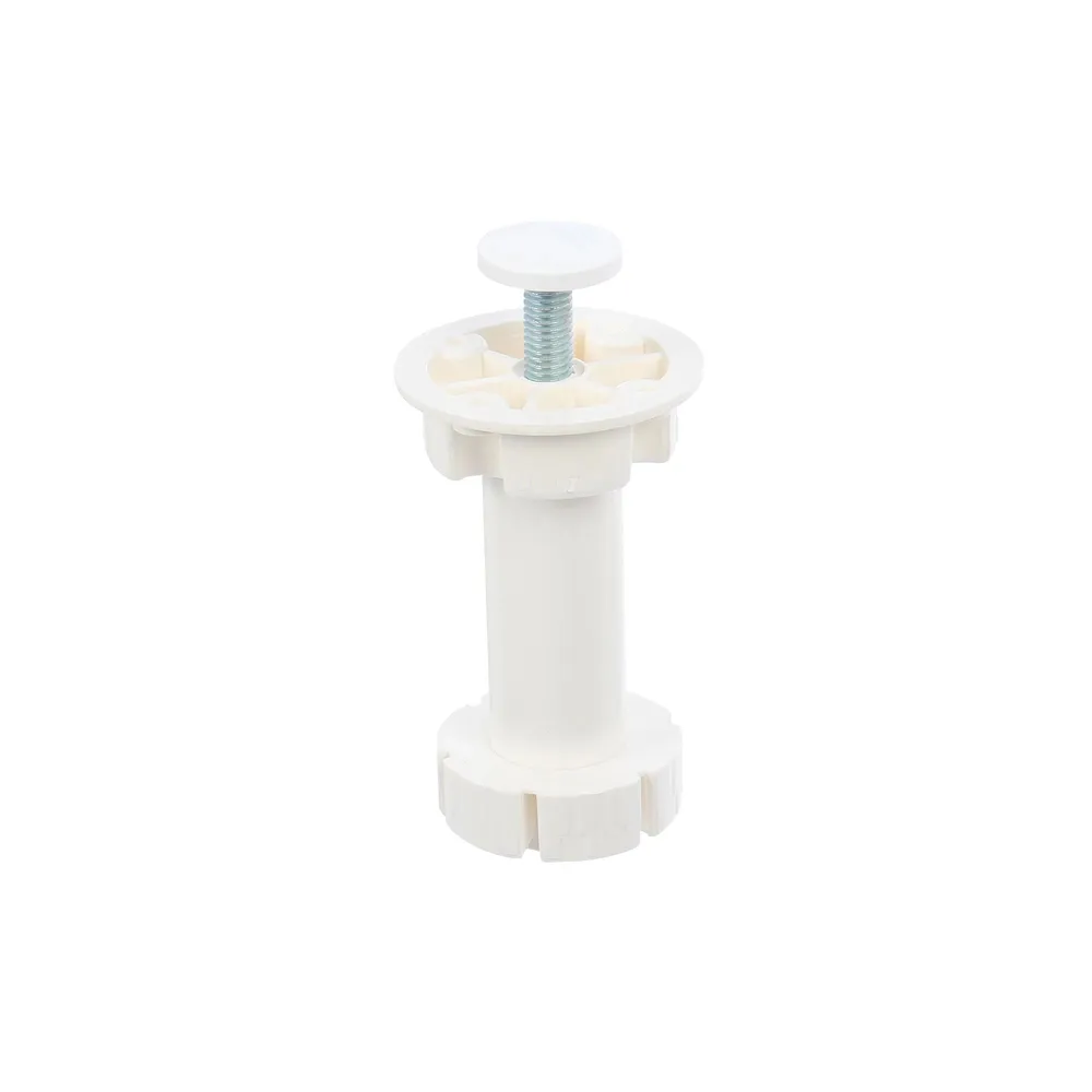 Picior mobila, universal, din plastic, alb, 100 mm