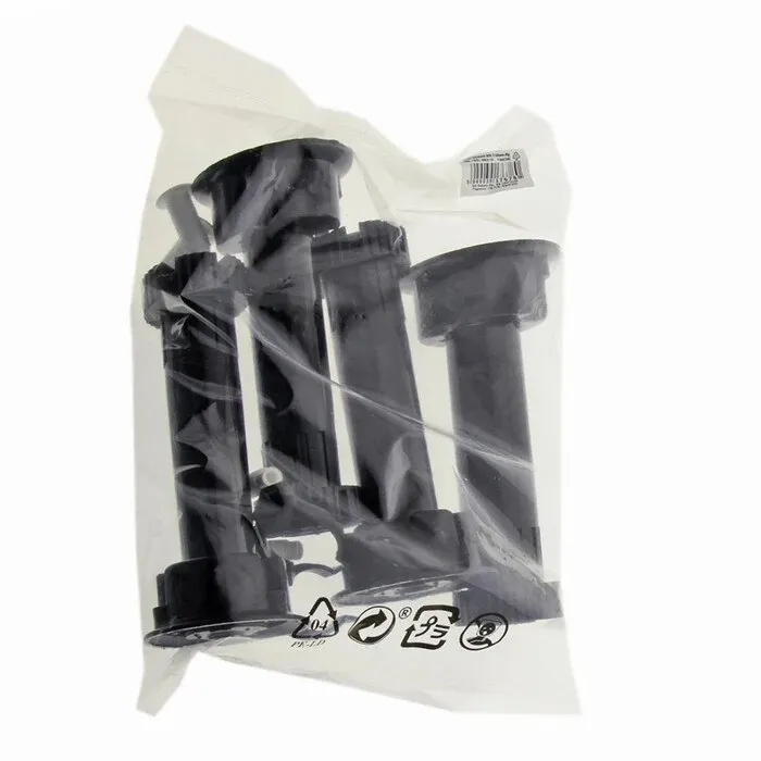 Picior mobila, universal, reglabil, din plastic, finisaj negru, rotund, 150 mm, set 4 bucati