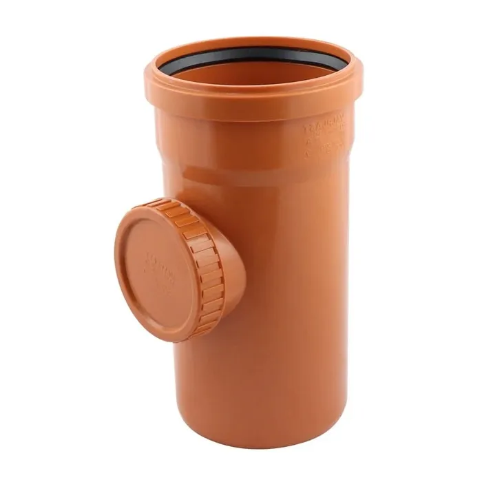 Piesa curatare PVC, cu inel, D 110 mm, portocaliu