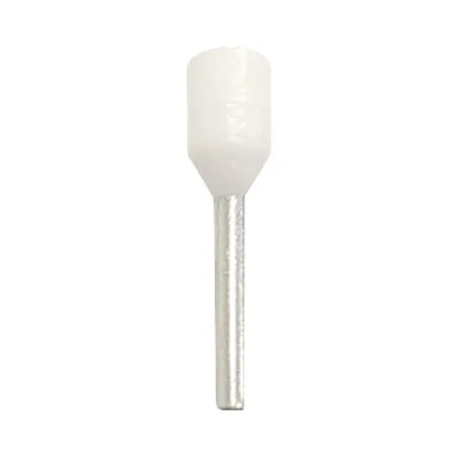 Pini terminali izolati Starke 0, 5mm², 50 bucati, pentru conductor litat, culoare alba