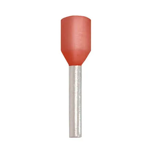 Pini terminali izolati Starke 1, 0mm², 50 bucati, pentru conductor litat, culoare rosie