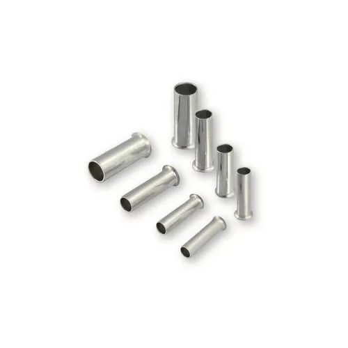 Pini terminali neizolati Commel 2, 5mm², 100 bucati, pentru conductor litat, culoare gri