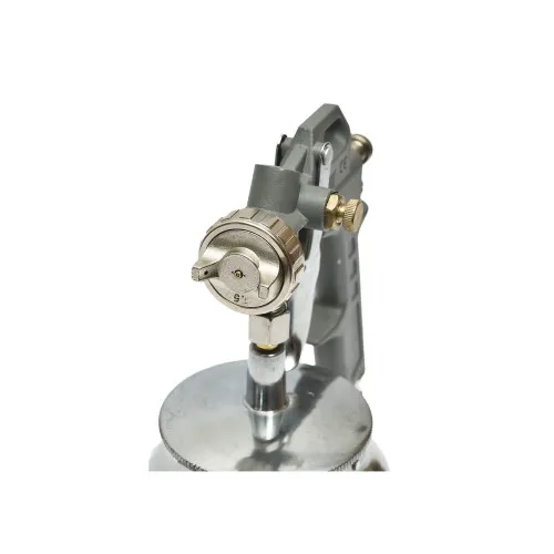 Pistol de vopsit cu aer comprimat 1L, cupa din inox in partea de jos, duza 1.5mm — imaginea 3
