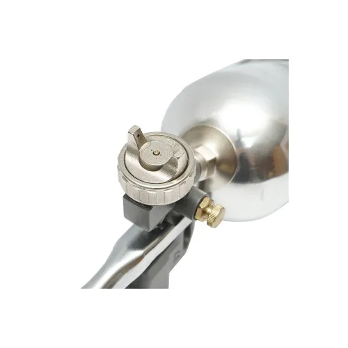 Pistol de vopsit cu aer comprimat 600 ml duza 1.5 mm cupa inox sus — imaginea 3
