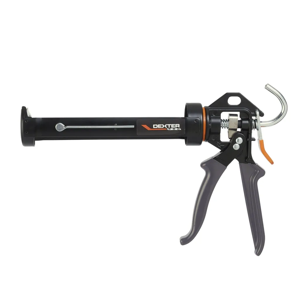 Pistol Dexter Pro pentru mastic sau adeziv, metal armat, negru