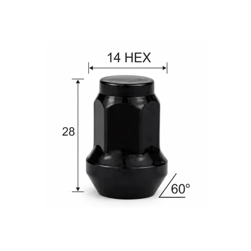 Piulita roata ATV auto neagra M10x1.25 — imaginea 2