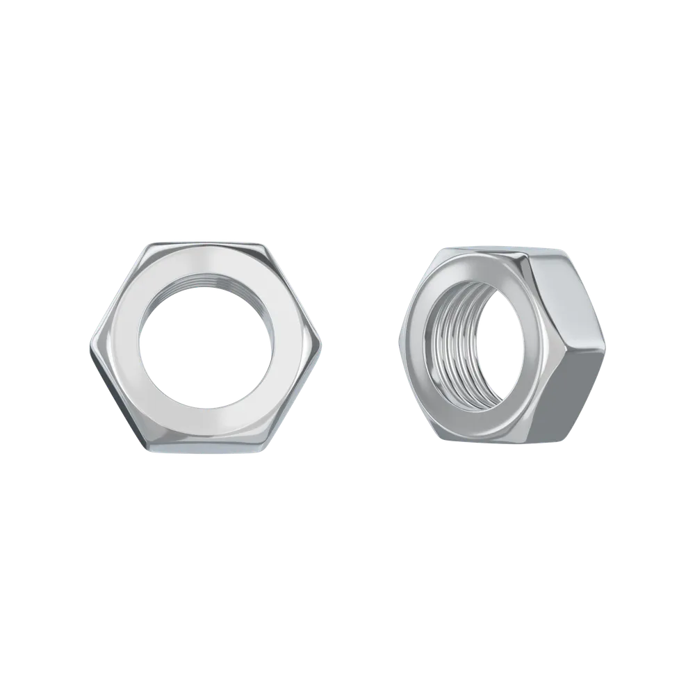 Piulite hexagonale simple M4, otel zincat (100 buc)