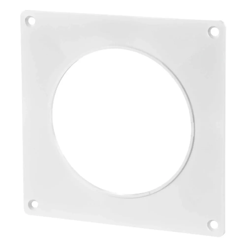 Placa fixare perete, pentru ventilatie, Vents, PVC, D 125 mm