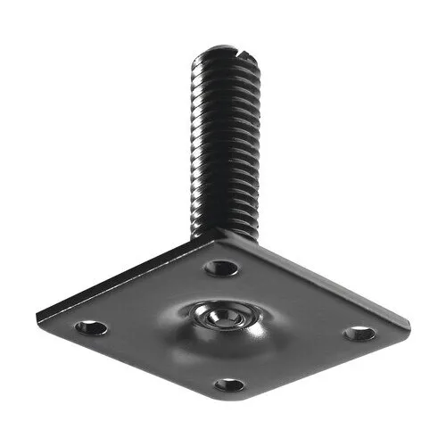 Placuta montaj picior mobila Hettich 40x40 mm, cu filet M10 x 40mm, otel negru