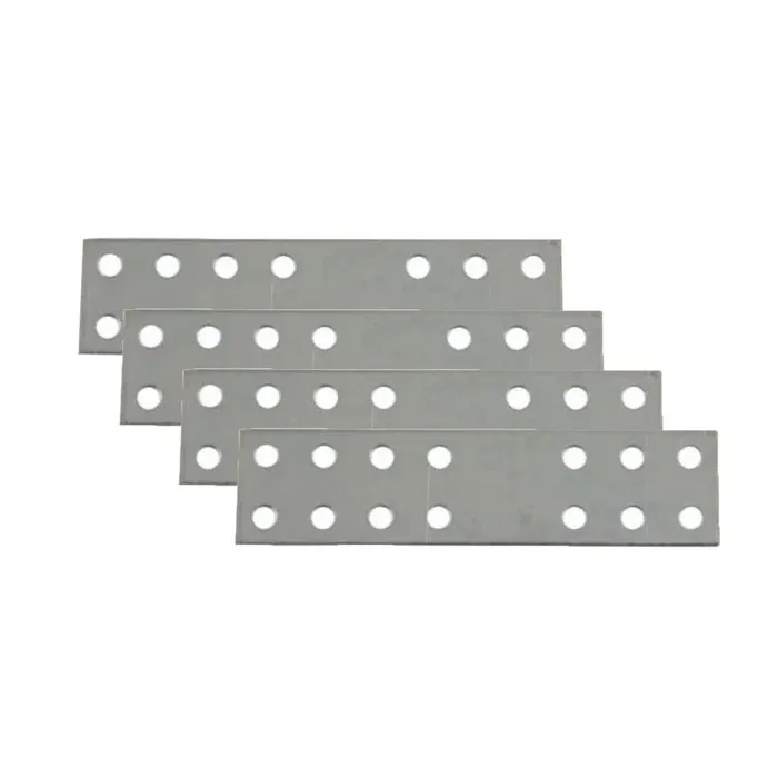 Placute metalice, tip I, pentru mobilier, zincat alb, 60 x 25 mm, set 4 bucati