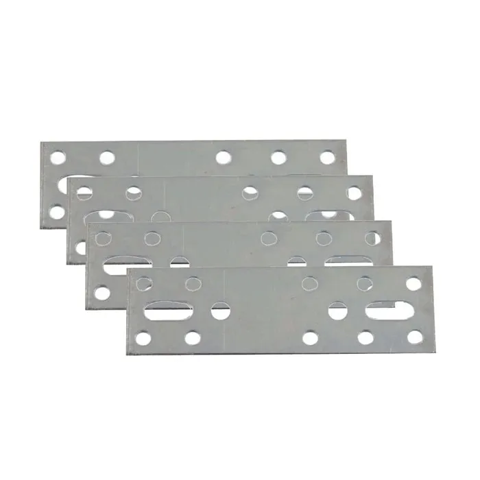 Placute metalice, tip I, pentru mobilier, zincat alb, 60 x 30 mm, set 4 bucati