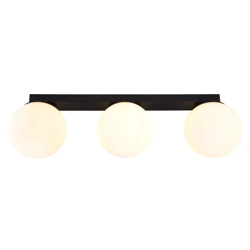 Plafoniera 01-3152, 3 x E27, negru + alb, modern