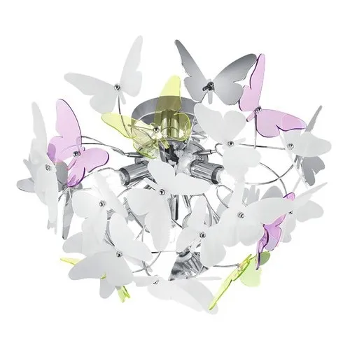 Plafoniera copii Butterfly, multicolor, G9, 3x28W, 45cm