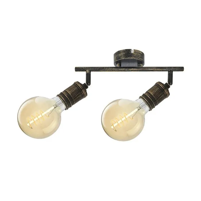 Plafoniera Fidel 3215, 2 X E27, IP20, negru antichizat, industrial