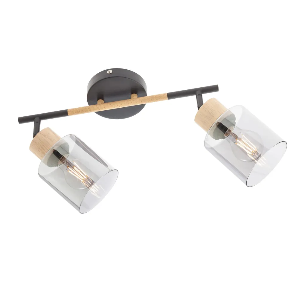 Plafoniera Hansen 04-528, 2 x E27, negru, modern