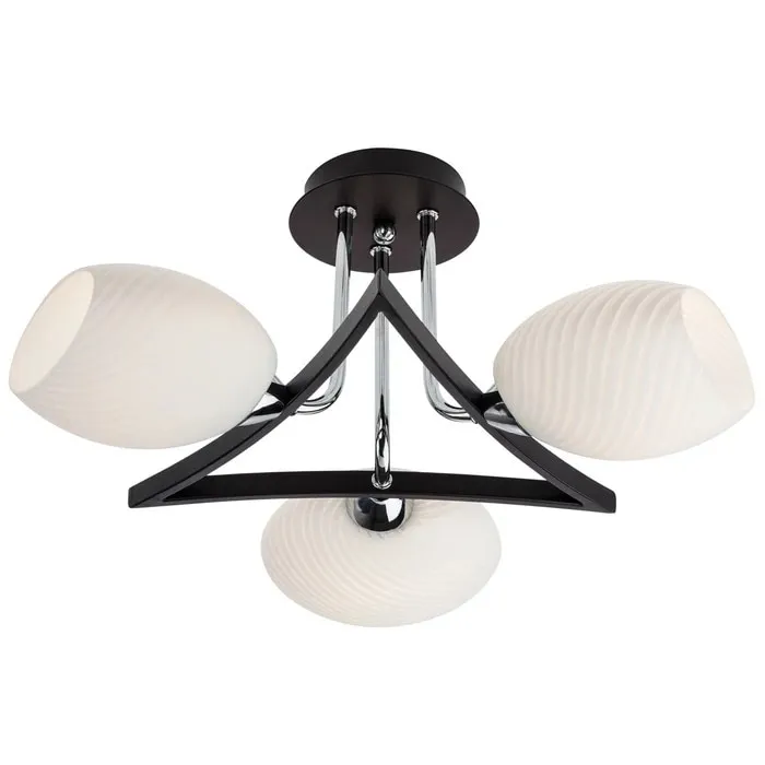 Plafoniera Helen 01-655, 3 x E14, wenge + alb, 46x46cm, modern