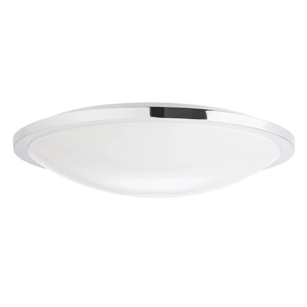 Plafoniera LED Fizz, 35W, lumina neutra 4000K, alb + crom, 41x9, 5cm