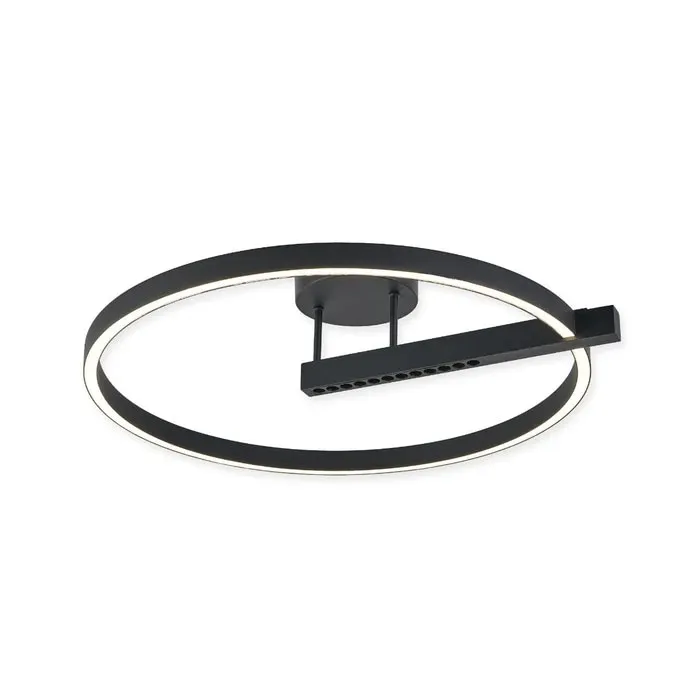 Plafoniera LED Himera KL140029, 48 W, 2546 lm, lumina neutra, negru, modern