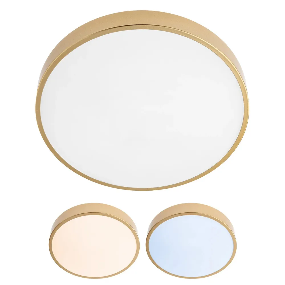 Plafoniera LED Knob 05-932, 36 W, 2180 lm, lumina calda / neutra / rece, auriu, modern