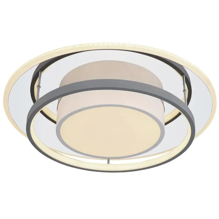 Plafoniera LED Leola 48017-60R, 60 W, 2650 lm, lumina calda / rece, functie memorie, lumina de veghe, dimabil, telecomanda, alb, modern